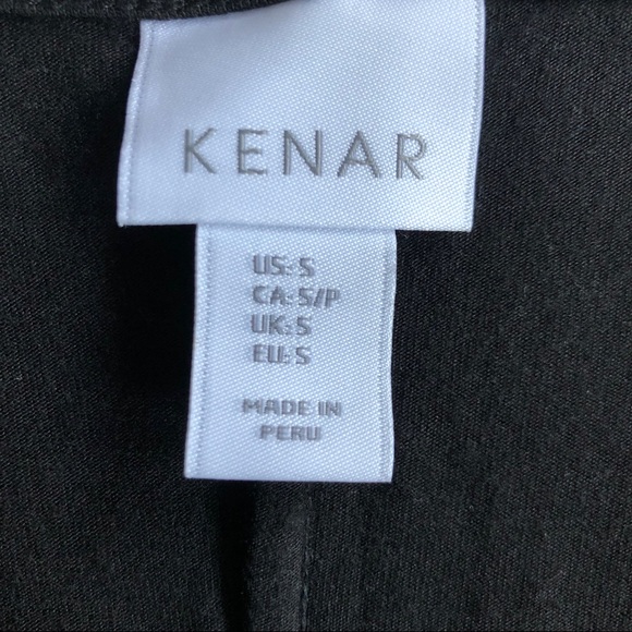 KENAR Black Scoop Neck Asymmetrical Hem Top S - Picture 5 of 8